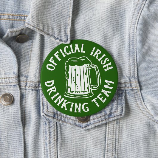 Grün | Offizielles Trinkteam | Funny St Patricks Button (Beispiel)