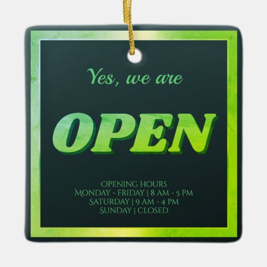 Grün öffnen keramikornament (Vorderseite)