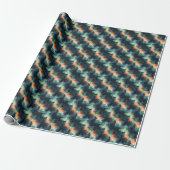 Grün & Orange Abstrakt Geschenkpapier (Ungerollt)