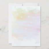 Grün/Orange Abstrakte Aquarellfarben-Gruppe Einladung (Rückseite)