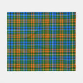Grün Orange Blau Kariert Tartan Design  Fleecedecke (Vorderseite (Horizontal))