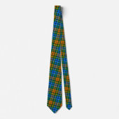 Grün Orange Blau Kariert Tartan Design Krawatte (Vorderseite)