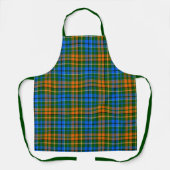 Grün Orange Blau Kariert Tartan Design  Schürze (Vorderseite)