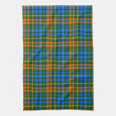Grün Orange Blau Kariertes Tartan-Design  Geschirrtuch (Vertikal)