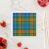 Grün Orange Blau Kariertes Tartan-Design Serviette (Beispiel)