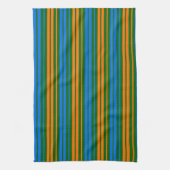 Grün Orange Blau Vertikale Streifen Design Geschirrtuch (Vertikal)