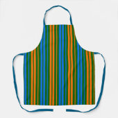 Grün Orange Blau Vertikale Streifen Design Schürze (Vorderseite)