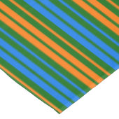 Grün Orange Blau Vertikale Streifen Design   Tischdecke (Schrägansicht)