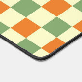 Grün Orange Braun Kariert Gingham Muster Schreibtischunterlage (Ecke)