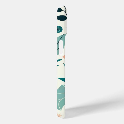 Grün Orange fett Modernes Muster für Blumendruck Case-Mate iPhone Hülle (Rückseite / Rechts)