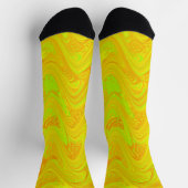 Grün Orange Marmorierungsmuster Socken (Oben)