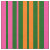 Grün Orange Pink Vertikale Streifen Design Stoff (Nahaufnahme)