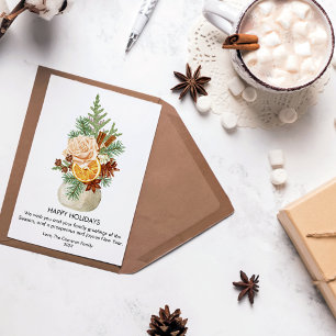 Grün Orange Rose Zimt Weihnachten Flach