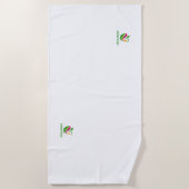 Grün & orange Stilvolles Badezimmer Handtuch (Vorderseite)