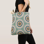 Grün Orange Und Blau Boho Chic Kreis Muster Tasche (Von Nahem)