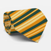 Grün Orange und Gold Krawatte (Gerollt)