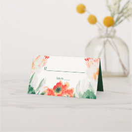 Grün, Orange, Weiß Platzkarte