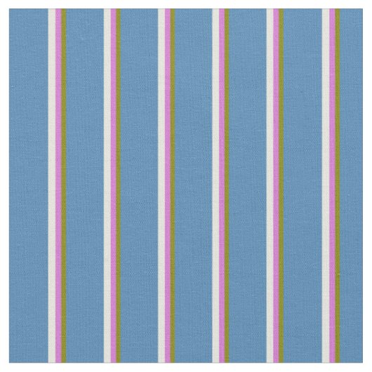 Grün, Orchid, Beige und blaue Linien Stoff (Nahaufnahme)