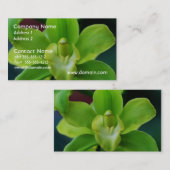 Grün-Orchidee Visitenkarte (Vorne/Hinten)