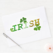 Grün Ovaler Aufkleber (Umschlag)