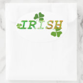 Grün Ovaler Aufkleber (Tasche)