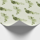 Grün| Papier für elegante Blume Geschenkpapier (Ecke)