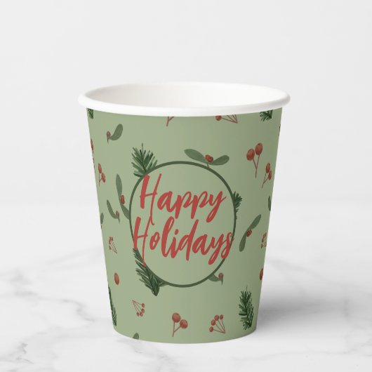 Grün Pappbecher (Vorderseite)