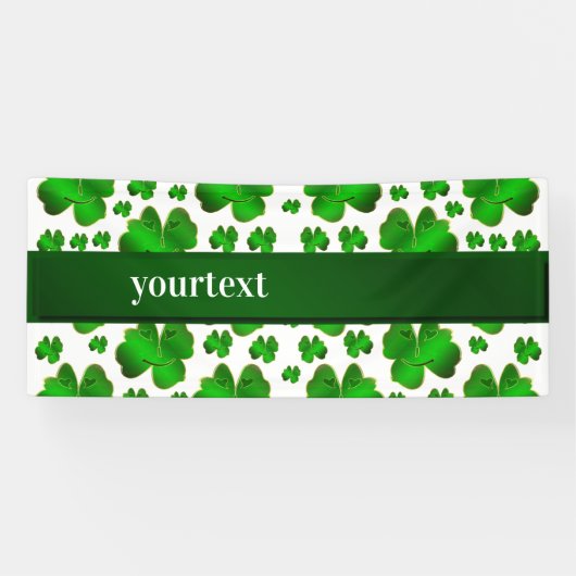 grün, patrick, klee, urlaub, shamrock, heiliger, banner (Horizontal)