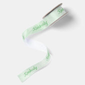 Grün personalisierter Name Satinband (Rückseite)