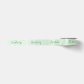 Grün personalisierter Name Satinband (Vorderseite)
