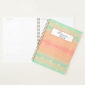 Grün, Pfirsich, Melon und Korallengeometrie Planer (Anzeige)