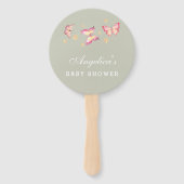 Grün pfirsichfarbene Schmetterlingsdusche Fächer (Vorderseite)