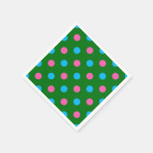 Grün Pink Blau Polka-Punkt-Muster Serviette (Ecke)