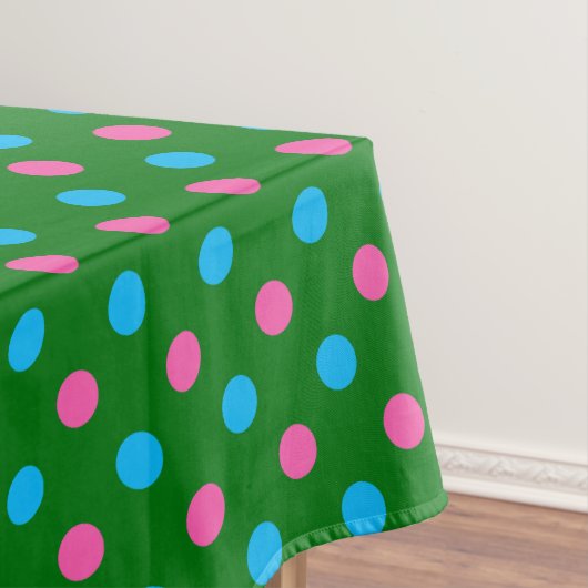Grün Pink Blau Polka-Punkt-Muster Tischdecke (Beispiel)