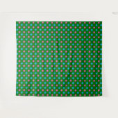 Grün Pink Blau Polka-Punkt-Muster Wandteppich (Vorderseite (Horizontal))