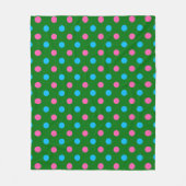 Grün Pink Blau Punkte Muster Fleecedecke (Vorderseite)