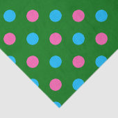 Grün Pink Blau Punkte Muster Seidenpapier (Ausschnitt)