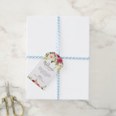 Grün Pink Blush Bloral Wedding Willkommen Geschenkanhänger (Mit Garn)