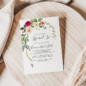 Grün Pink Blush Blues Sip and See Einladung