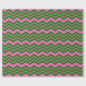 Grün Pink Chevron Zickzack-Design Geschenkpapier (Flach)