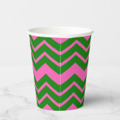 Grün Pink Chevron Zickzack Design Pappbecher (Rechts)
