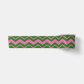 Grün Pink Chevron Zickzack-Design Satinband (Vorderseite)