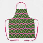Grün Pink Chevron Zickzack-Design Schürze (Vorderseite)