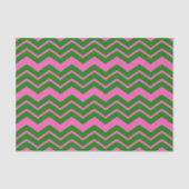 Grün Pink Chevron Zickzack Design Seidenpapier (Vorderseite)