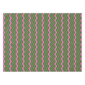 Grün Pink Chevron Zickzack-Design  Tischdecke (Vorderseite (Horizontal))