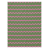 Grün Pink Chevron Zickzack-Design  Tischdecke (Vorderseite)