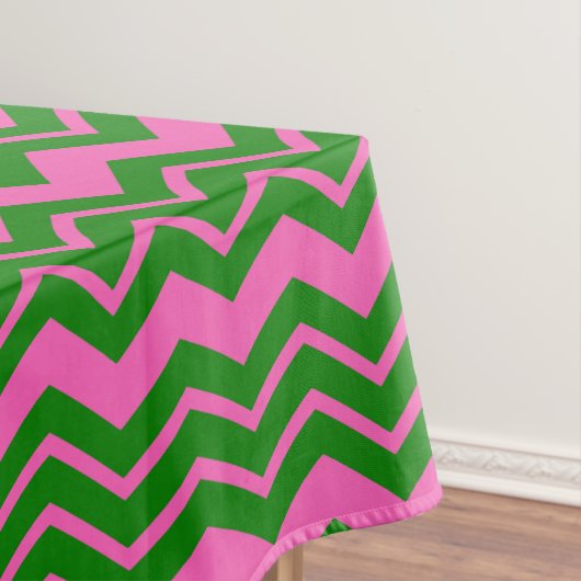 Grün Pink Chevron Zickzack-Design  Tischdecke (Beispiel)