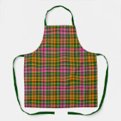 Grün Pink Orange Karo Tartan Design  Schürze (Vorderseite)