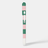 Grün Pink Retro Karo iPhone 16 Hülle (Rückseite / Links)