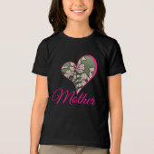 Grün Pinker Blüten Tri-Blend Shirt (Vorderseite)